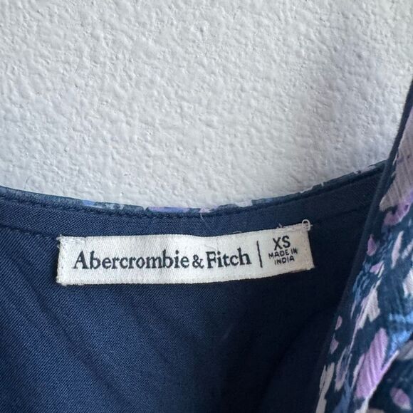 Abercrombie & Fitch Drop Waist Purple Ruffle Skirt Chiffon Mini Dress Size XS - Picture 5 of 7